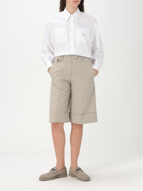 25SS 브루넬로 쿠치넬리 숏팬츠 ML145P8866 C3095 Beige - BRUNELLO CUCINELLI