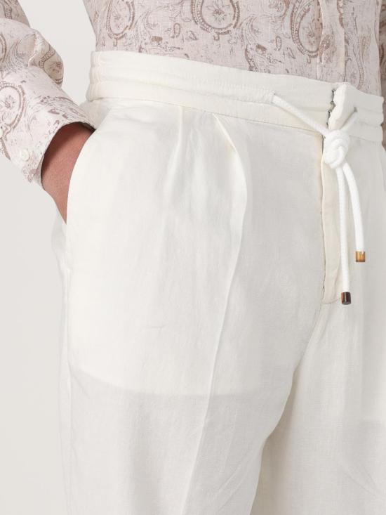 25SS 브루넬로 쿠치넬리 팬츠 M236PE1710 C2200 White - BRUNELLO CUCINELLI
