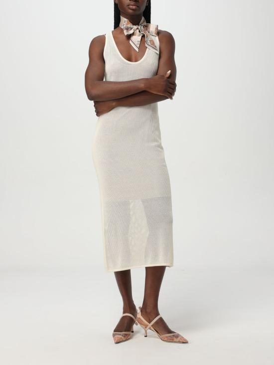 25SS 펜디 롱 원피스 FZDD30ATPQ F08QQ White - FENDI