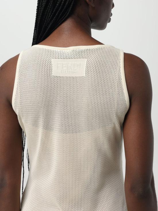 25SS 펜디 롱 원피스 FZDD30ATPQ F08QQ White - FENDI