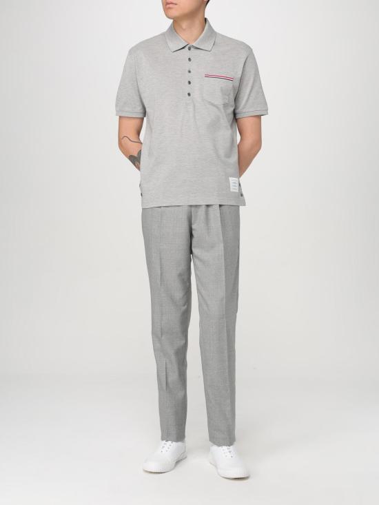 25FW 톰브라운 폴로 티셔츠 MJP022A01455 055 Grey - THOM BROWNE