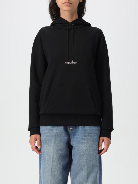 25FW 생로랑 리브 고쉬 로고 후드 677256YB2EZ 1035 Black