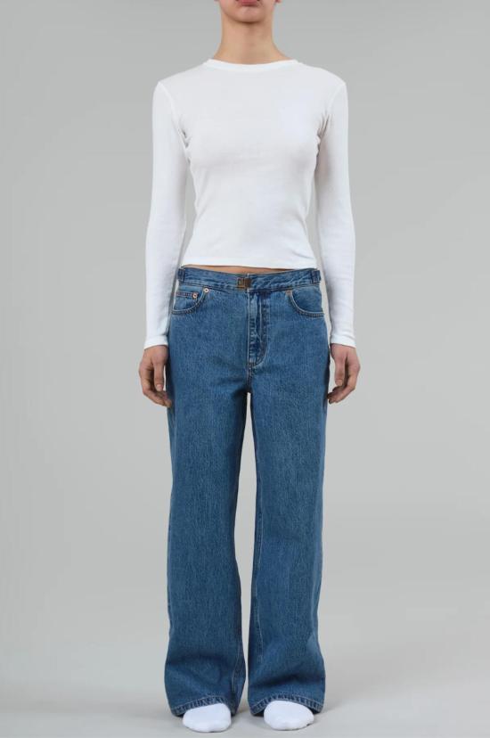  스틸히어 데님 팬츠 스틸 히어 뉴욕 버클 진