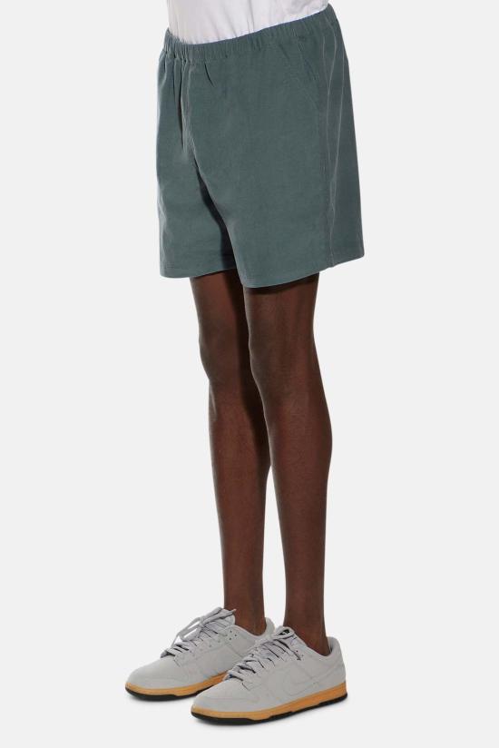  블루&크림 숏팬츠 밀라노 파인 코드 숏 워시드 티알 - BLUE&CREAM