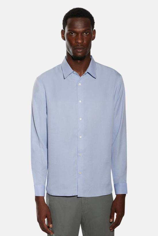  Blue&Cream 긴팔 셔츠 블루&크림 레이놀드 스웨이드 필 버튼업