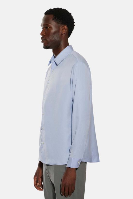  Blue&Cream 긴팔 셔츠 블루&크림 레이놀드 스웨이드 필 버튼업 - BLUE&CREAM