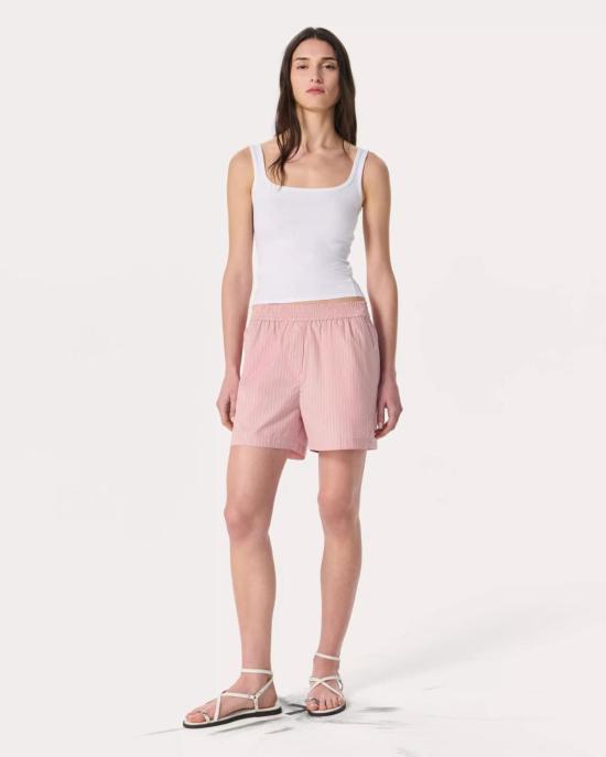  랙앤본 숏팬츠 래그앤본 에마 스트라이프 팝린 반바지 블러쉬 스트라이프 - RAG & BONE