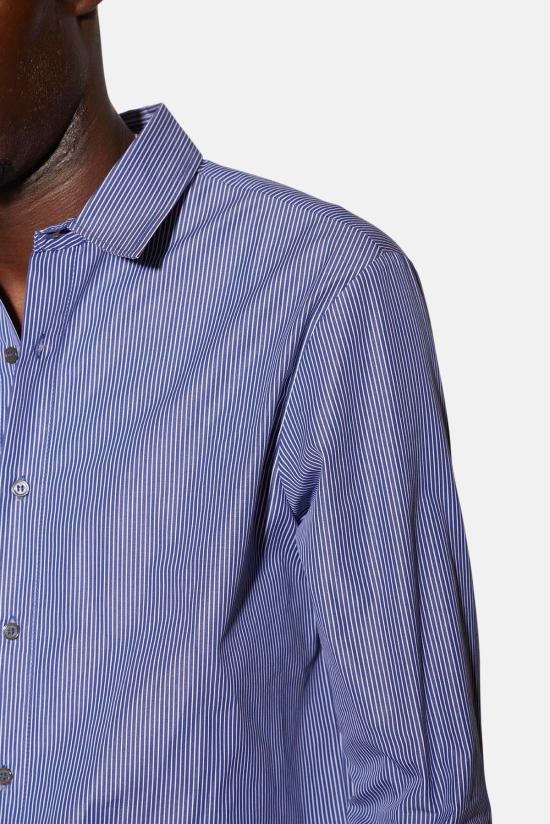  Blue&Cream 긴팔 셔츠 블루&크림 조셉 버튼업  네이비/화이트 스트라이프 - BLUE&CREAM