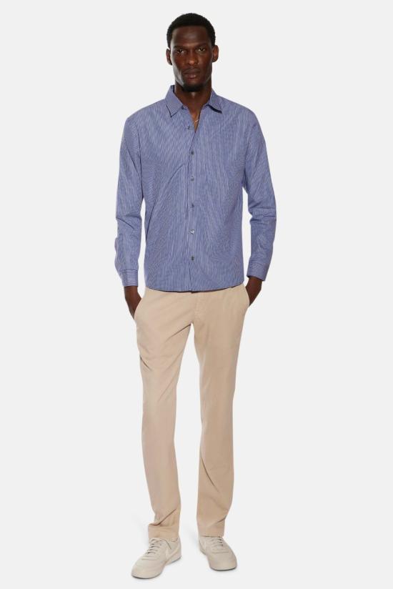  Blue&Cream 긴팔 셔츠 블루&크림 조셉 버튼업  네이비/화이트 스트라이프 - BLUE&CREAM