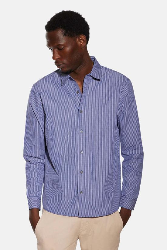  Blue&Cream 긴팔 셔츠 블루&크림 조셉 버튼업  네이비/화이트 스트라이프 - BLUE&CREAM