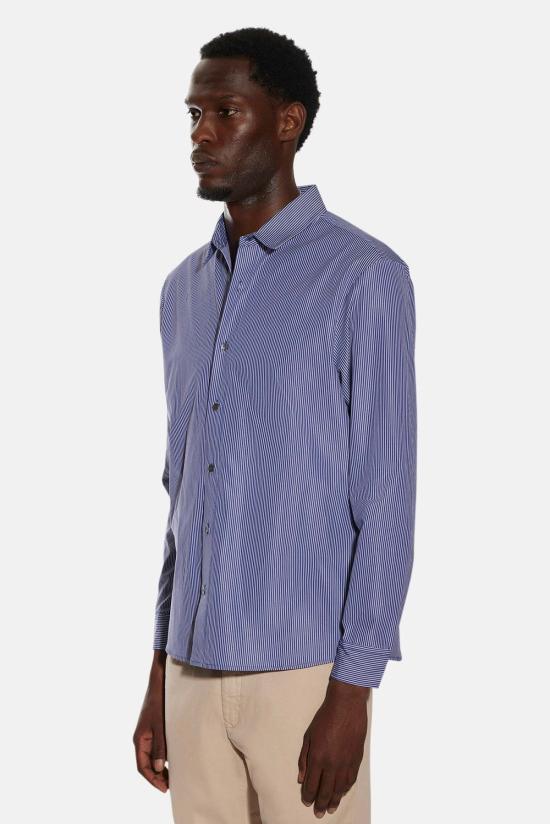  Blue&Cream 긴팔 셔츠 블루&크림 조셉 버튼업  네이비/화이트 스트라이프 - BLUE&CREAM