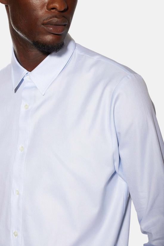  Blue&Cream 긴팔 셔츠 블루&크림 레이 버튼업  라이트 블루 - BLUE&CREAM