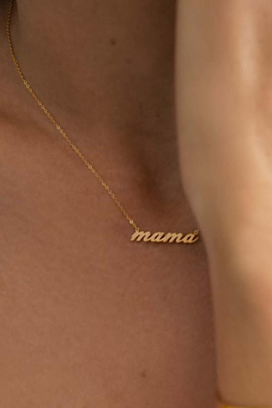  탯치 목걸이/팬던트 Thatch Mama 스크립트 목걸이 14k 골드 도금 - THATCH