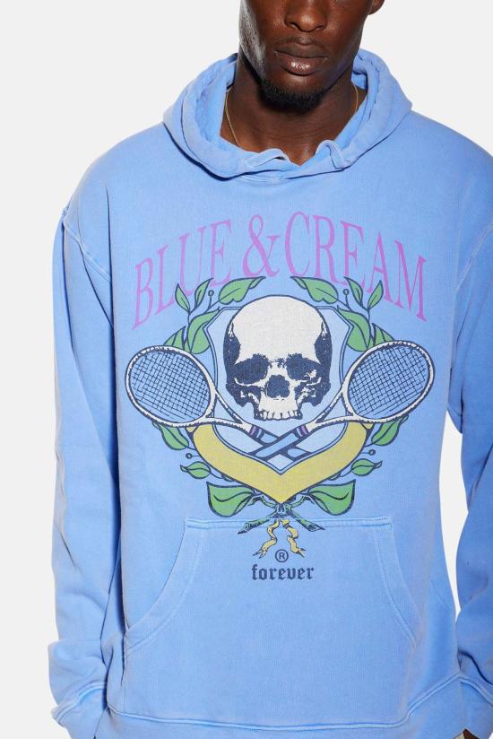  블루&크림 Blue&Cream Og 스컬 후디 Peri - BLUE&CREAM