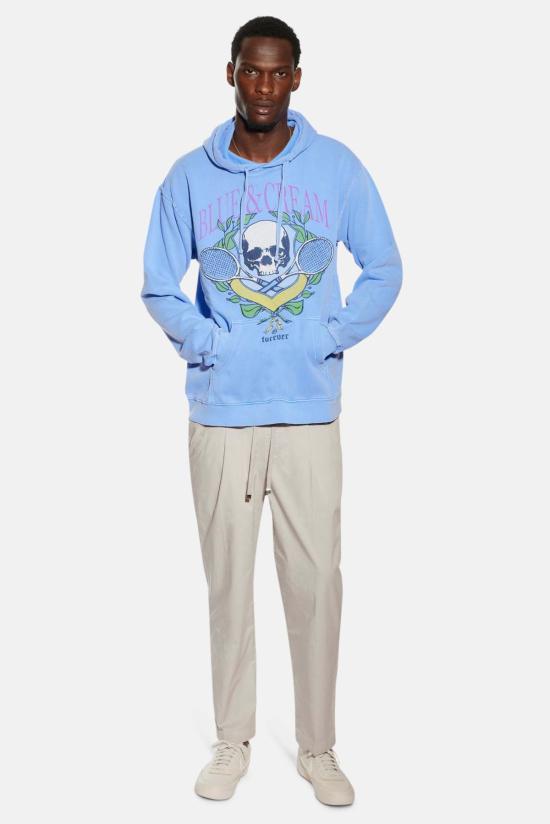  블루&크림 Blue&Cream Og 스컬 후디 Peri - BLUE&CREAM