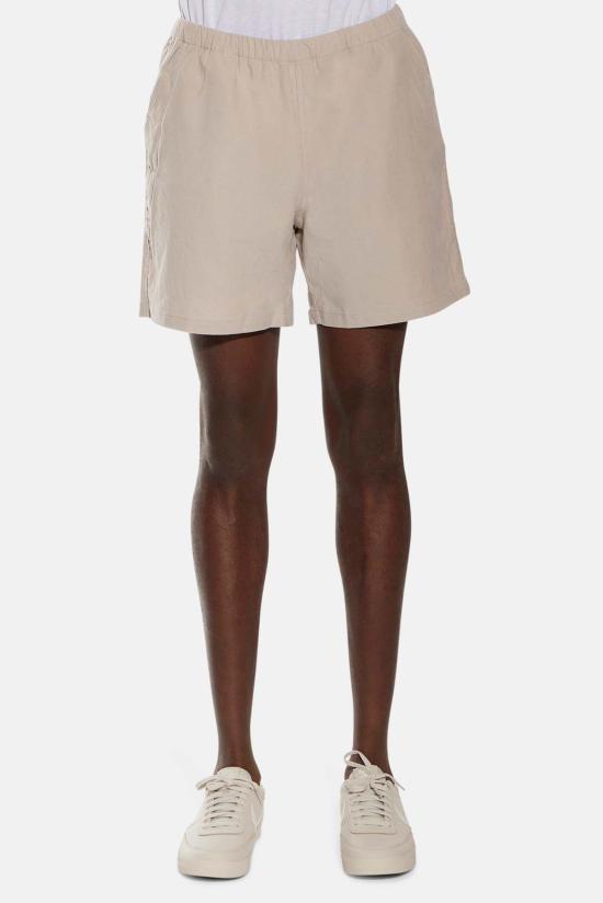  블루&크림 숏팬츠 밀라노 파인 코드 반바지 베이지