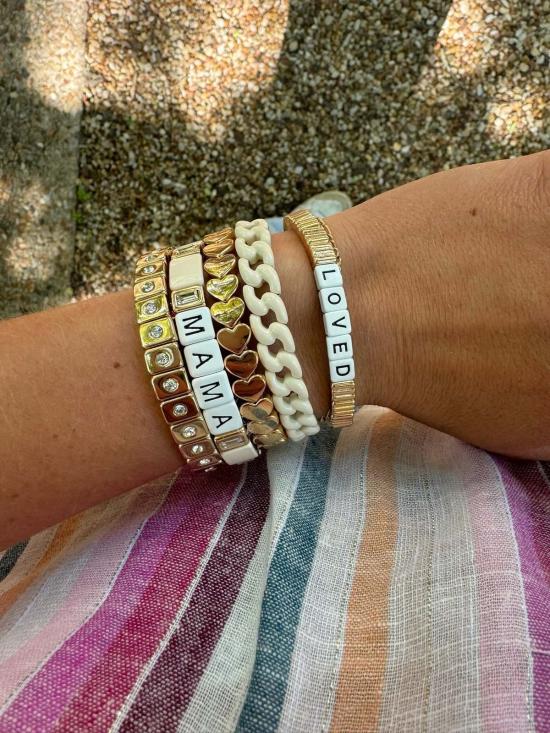  라 루미에르 뉴욕 팔찌 라 루미에르 니 마마 아이보리 젬 브레이슬릿 골드/클리어/아이보리 - LA LUMIERE NY