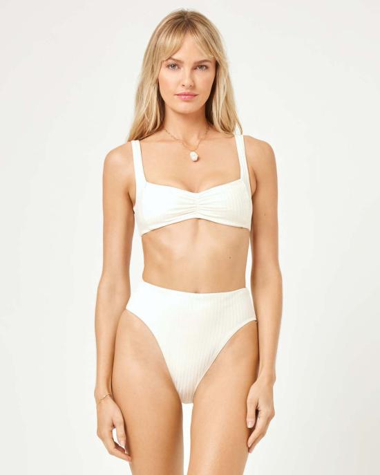  엘스페이스 비키니 수영복 LSpace 에피 비키니 탑 크림