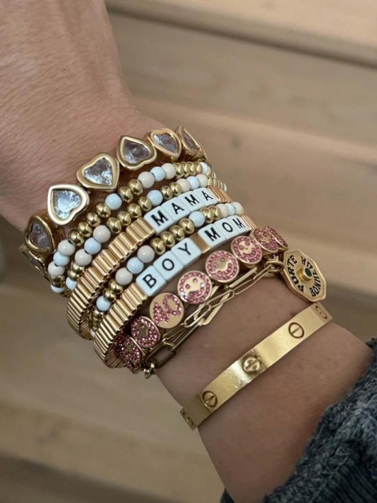  LA LUMIERE NY 팔찌 라 루미에르 뉴욕 스택커블 마마 골드 라인 브레이슬릿 - OTHER BRANDS