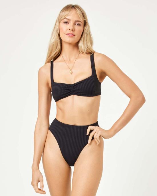  엘스페이스 비키니 수영복 LSpace 에피 비키니 탑 블랙 - L SPACE