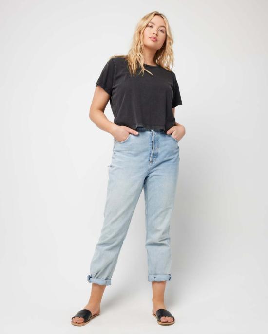  엘스페이스 반팔 티셔츠 LSpace 올데이 탑 블랙 - L SPACE