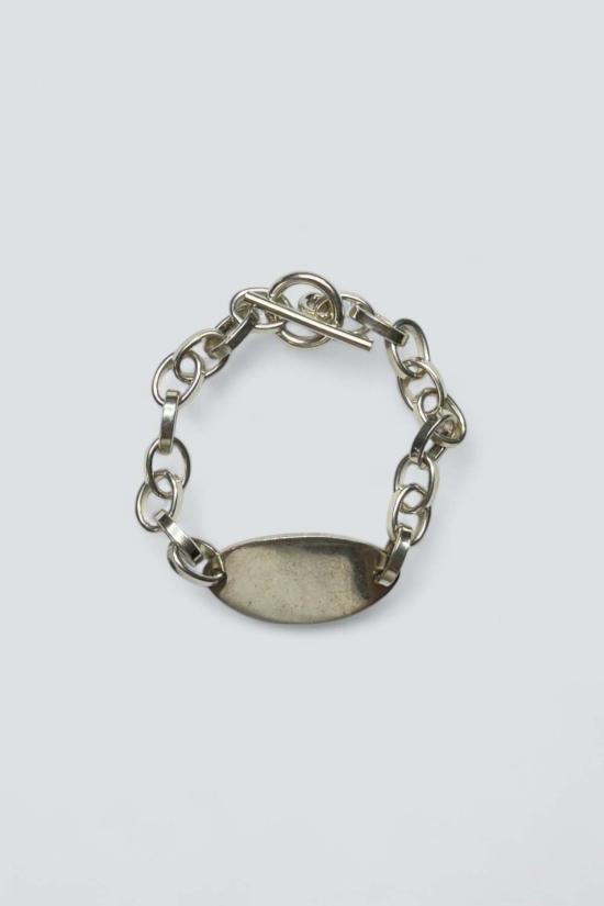  빈티지 팔찌 오벌 ID 팔찌 스털링 실버 - VINTAGE