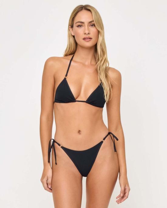  엘스페이스 비키니 수영복 LSpace 배닝 비키니 탑 블랙