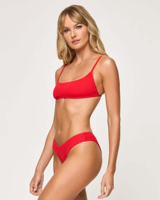  엘스페이스 비키니 수영복 LSpace Rocky 비키니 바텀 리브드 플레임 - L SPACE