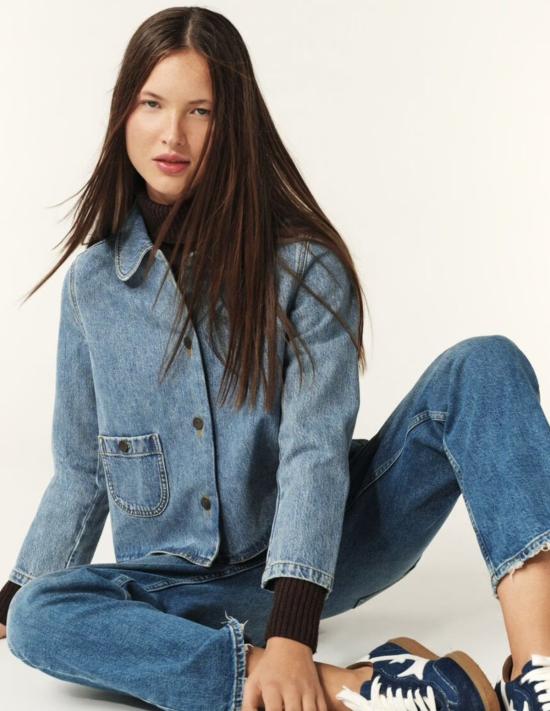  바쉬 데님 자켓 바앤쉬 타이니 재킷 블루진 - BA&SH