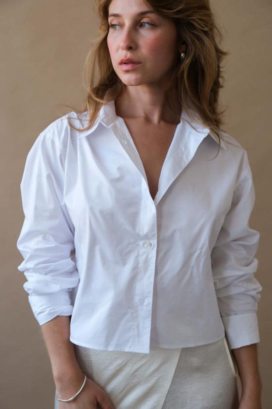  soldout.nyc 탑 품절.NYC 크롭 에브리씽 셔츠 화이트 - OTHER BRANDS