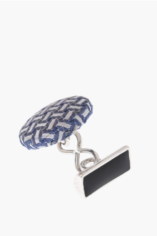  꼬르넬리아니 커프스 링크/타이 홀더 CUFFLINKS SILK LIGHTBLUE Light blue - CORNELIANI