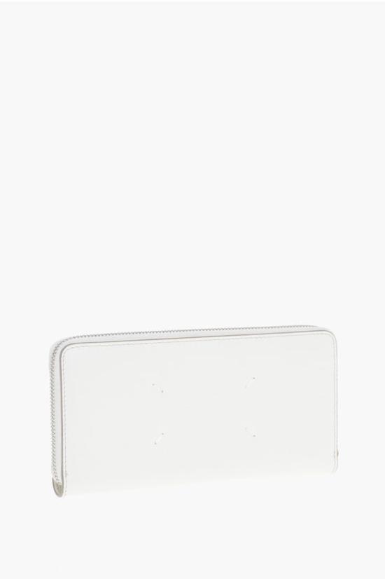  마르지엘라 4스티치 집어라운드 장지갑 S56UI0110 P0399 T1003 White - MAISON MARGIELA