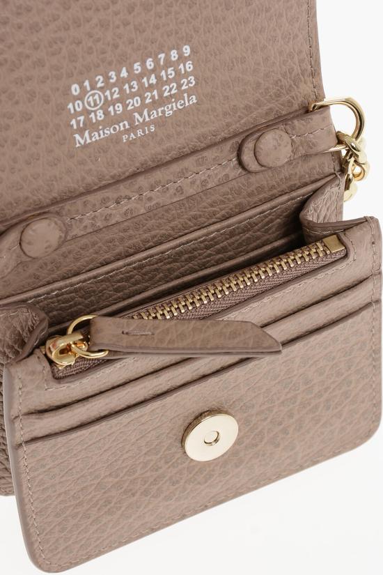  마르지엘라 스몰 레더 체인 지갑 SA3UI0009 P4455 T2070 Pink - MAISON MARGIELA