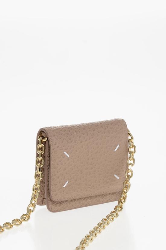  마르지엘라 스몰 레더 체인 지갑 SA3UI0009 P4455 T2070 Pink - MAISON MARGIELA