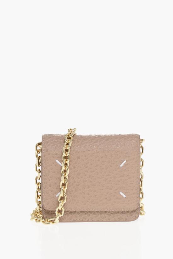  마르지엘라 스몰 레더 체인 지갑 SA3UI0009 P4455 T2070 Pink