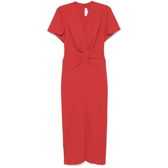 25FW 빅토리아 베컴 롱 원피스 1125WDR005195B TOMAT MULTICOLOR