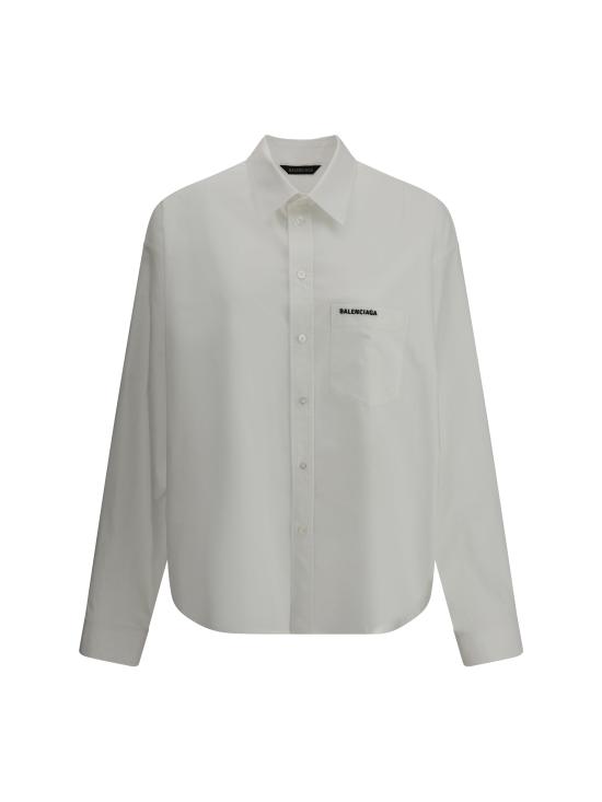 25SS 발렌시아가 셔츠 783793TRM28 9000 WHITE