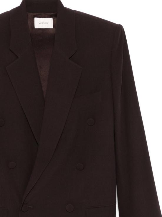 24FW 생로랑 아우터 812441Y7I212568 MOUSSE DE SOIE CHOCOLAT - SAINT LAURENT