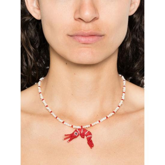 25FW Amori Mori 목걸이/팬던트 MINI GAMBA COLLAR ROJA GOLD WHITE - OTHER BRANDS