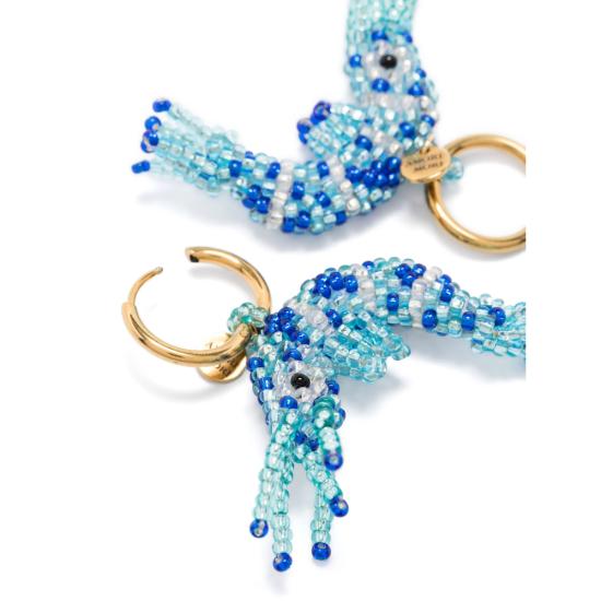 25FW Amori Mori 이어링 GAMBA PENDIENTES AZUL GOLD BLUE - OTHER BRANDS