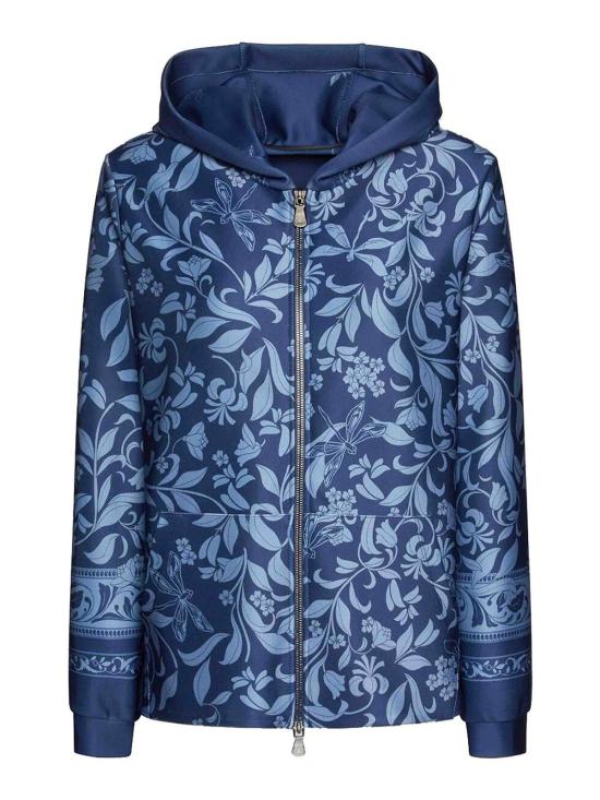  ELENA MIRO` 후드 티셔츠 G839Z000281N001 Blue