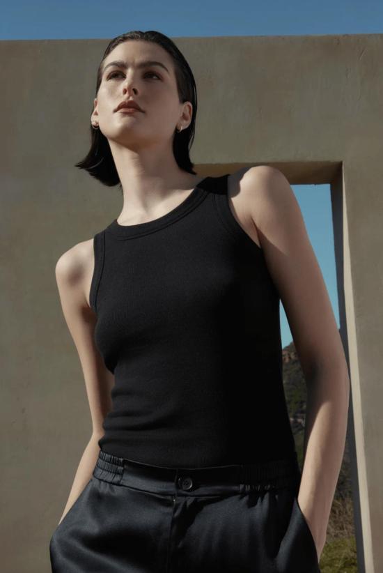  벨벳 스트레이트 팬츠 모데스토 실크 샤르뫼즈 와이드 레그 팬츠 블랙 - VELVET