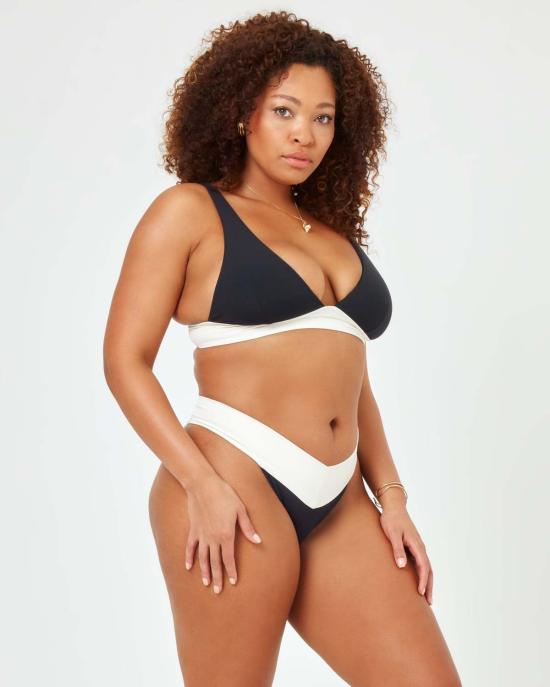  엘스페이스 비키니 수영복 LSpace 퀸 비키니 바텀 블랙 크림 - L SPACE