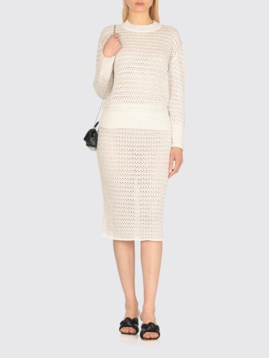 25FW 파비아나 필리피 루렉스 디테일 스웨터 MAD275F570L353 0142 White - FABIANA FILIPPI