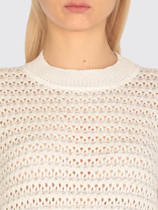 25FW 파비아나 필리피 루렉스 디테일 스웨터 MAD275F570L353 0142 White - FABIANA FILIPPI