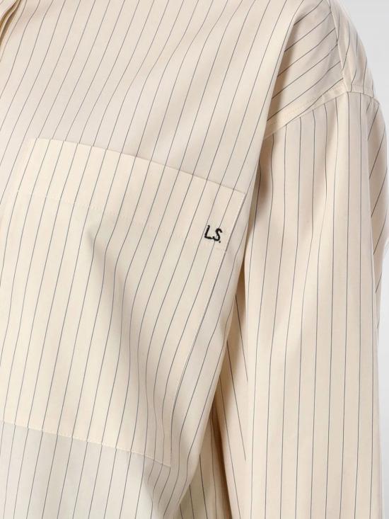 25SS 루루 스튜디오 블라우스 PAVISTRIPES IVORY BLAC Ivory - LOULOU STUDIO