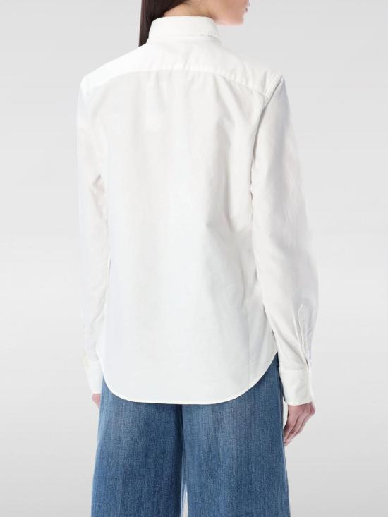 25FW 폴로 랄프로렌 슬림 핏 스트라이프 옥스포드 셔츠 211891377 003 White - POLO RALPH LAUREN
