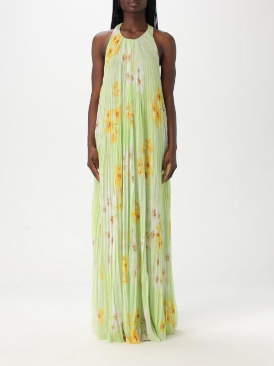 25FW 핑코 롱 원피스 104687A2DH VGB Green