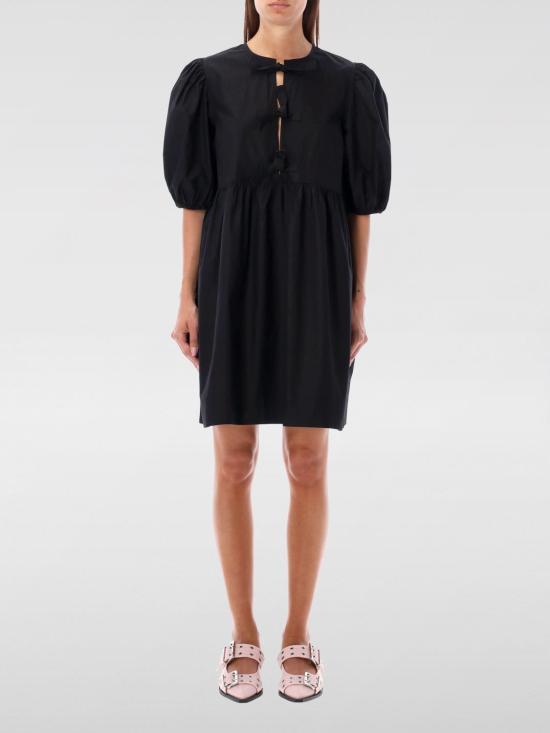 25FW 가니 롱 원피스 F90056479 099 Black