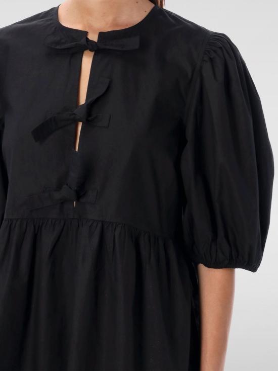 25FW 가니 롱 원피스 F90056479 099 Black - GANNI